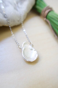 Single White Keshi Pearl Necklace
