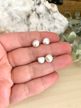 Load image into Gallery viewer, Keshi Pearl Studs on Sterling Silver Posts - Raw Irregular Shape Pearl Studs