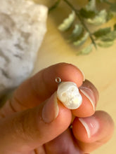 Load image into Gallery viewer, Carved Pearl Skull Pendants - Sterling Silver Chain