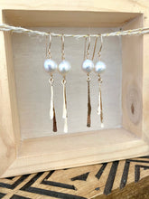 Load image into Gallery viewer, Pearl Dangle Earrings - Sterling Silver or Gold Fill