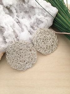 Wire Crochet Sterling Silver Nadia Earrings
