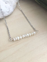 Load image into Gallery viewer, White Pearl Bar Necklace