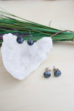 Load image into Gallery viewer, Snowflake Obsidian Earrings on Surgical Steel posts