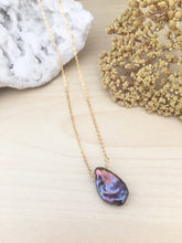 Load image into Gallery viewer, Single Dark Keshi Pearl Necklace
