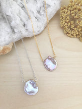 Load image into Gallery viewer, Single Lavender Grey Keshi Pearl Necklace
