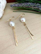 Load image into Gallery viewer, Pearl Dangle Earrings - Sterling Silver or Gold Fill