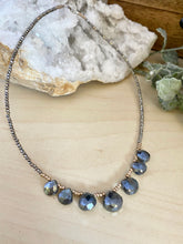 Load image into Gallery viewer, Talia Necklace - Short Beaded Necklace with Black Labradorite