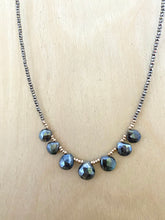 Load image into Gallery viewer, Talia Necklace - Short Beaded Necklace with Black Labradorite