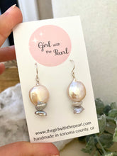 Load image into Gallery viewer, Pink and Grey Freshwater Coin Pearl Necklace and Earring Gift Set