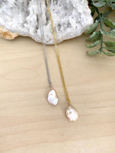 Load image into Gallery viewer, Light pink single keshi pearl necklace