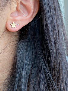 Gold Star Studs on Surgical Steel posts