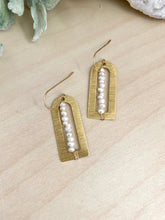 Load image into Gallery viewer, Pearl Arch Earrings - 14k Gold filled Ear Wires