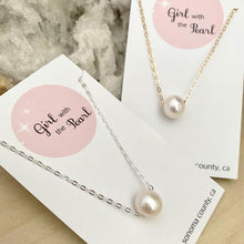 Load image into Gallery viewer, Floating Pearl Necklace - White Freshwater Pearl
