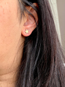 Gold Star Studs on Surgical Steel posts