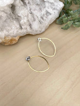 Load image into Gallery viewer, Gold Open Marquise Studs - Stainless Steel Posts